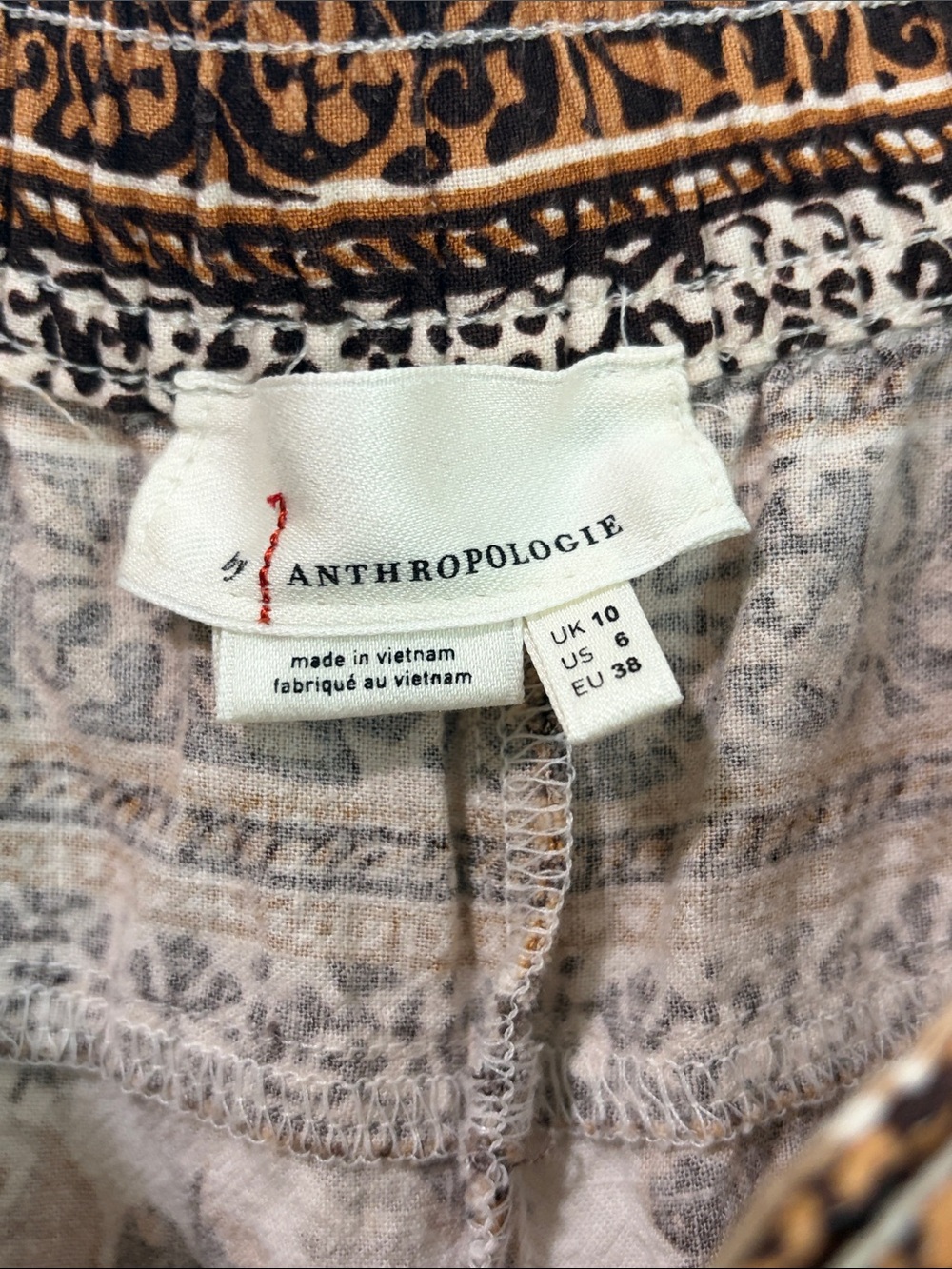 Anthropologie Bohemian Moroccan Floral Print Joggers - Picture 12 of 14